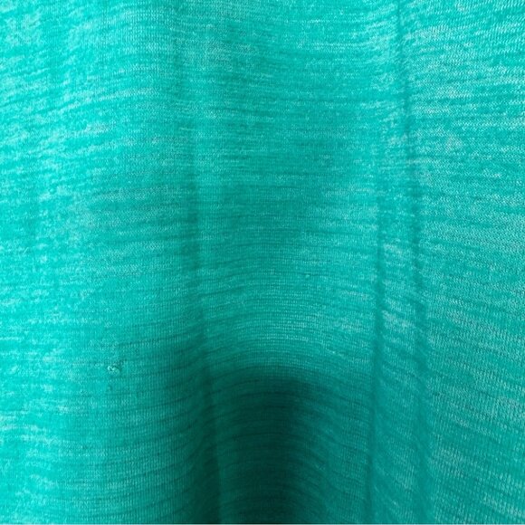 Lululemon tshirt blue green striped stretchy open hanging hangable top - Picture 6 of 9